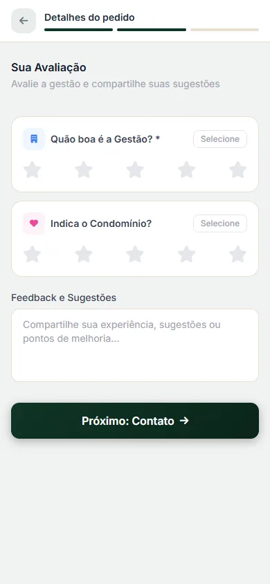 Avaliação por estrelas