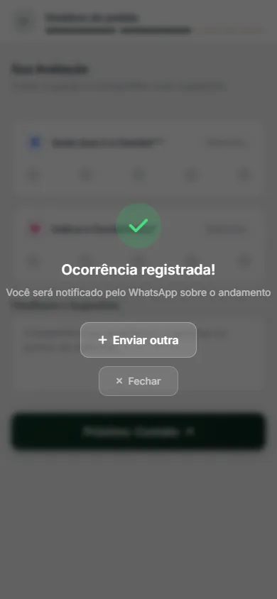 Ocorrência registrada