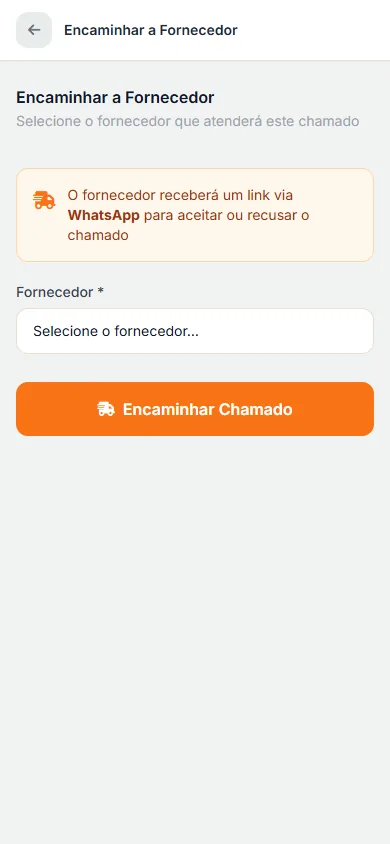 Encaminhar a fornecedor